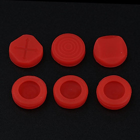 6x Thumb Grip Analog Joystick   for   PS  PSV1000 2000 Red