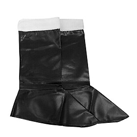 Santa Claus Costume Boots Christmas Holiday Props Boots Party Suply Black