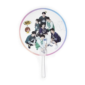 Quạt cầm tay trong suốt in hình BTS