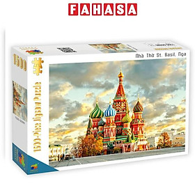 Bộ Tranh Ghép Hình Minh Châu - 60 x 80 cm (1500 Mảnh Ghép) - Nhà Thờ St. Basil Nga