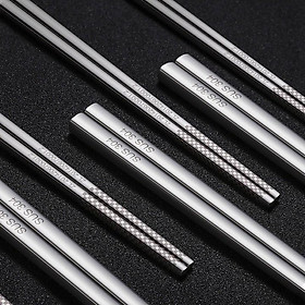 Mua Sét 5 Đôi Đũa Inox SUS 304 Cán Vuông 23.5cm Cao cấp