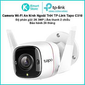 Camera WiFi Ngoài Trời TP-Link Tapo C310 | Ghi hình 2K 3MP | Âm thanh 2 chiều | Cảm biến hồng ngoại | Bảo hành 2 năm | Hàng Chính Hãng