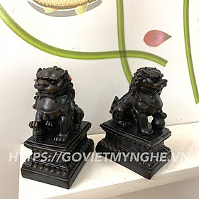 Mua Cặp tượng đá trang trí kỳ lân - đá màu