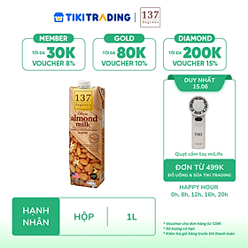 Sữa hạt Hạnh nhân Nguyên chất 137 DEGREES 1000ml