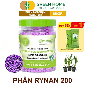 Mua Phân Tan Chậm Greenhome  Rynan 200  Chai 150gr  Dành Cho Phong Lan Con  Bonsai Kích Chồi  Đủ Dưỡng Chất Cho 120 Ngày