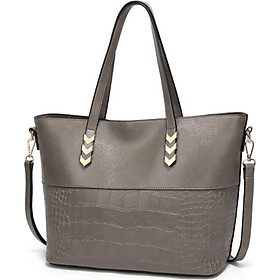 Lady's Europe Fashion Tote Bag Textured Leather