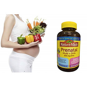 Vitamin Tổng Hợp Cho Bà Bầu Nature Made Prenatal Multi +DHA 200 mg DHA 150v của Mỹ