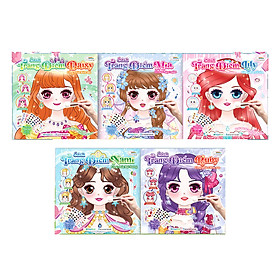 Combo Sách trang điểm công chúa Lily, Daisy, Mia, Nami, Ruby (5 cuốn)
