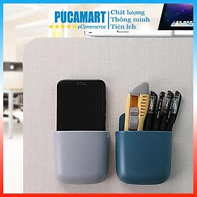 BÁO GIÁ Kệ Đựng Bàn Chải | Shopee Lazada Sendo Tiki mới nhất 24 Hộp Đựng Sạc Điện Thoại, Remote, Bàn Chải, Kem Đánh Răng Dán Tường MẪU MỚI - PucaMart