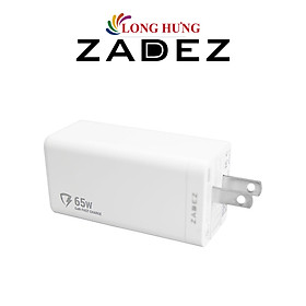 Sạc đa cổng Zadez 2Type-C 1USB 65W PD QC4.0 GaN Charger ZTA-4361 - Hàng chính hãng