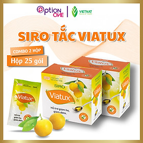 [COMBO 2 HỘP] Siro Viatux tắc Vietnat giảm ho tiêu đàm - 25 gói/ hộp