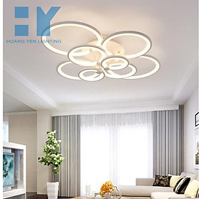 Đèn Ốp Trần - Đèn LED Ốp Trần - Mâm Đèn Ốp Trần 8 Vòng Tròn