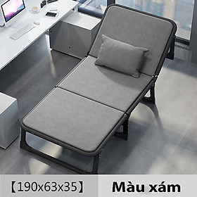 Mua Giường ngủ trưa văn phòng gấp gọn KÈM GỐI kích thước 63x193cm - ghế xếp đa năng gấp gọn - giường xếp văn phòng