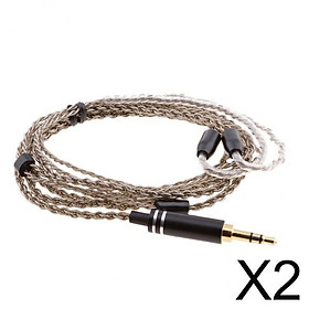 2xReplacement MMCX Audio Upgrade Cable For Shure SE215/315/535/846/UE900 black