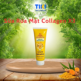 Hình ảnh Sữa Rửa Mặt Collagen X3 Sữa Rửa Mặt Nghệ Mật Ong Sạch Sâu Dưỡng Trắng Da Đông Anh Chính Hãng100ml