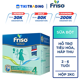 Sữa Bột Frisolac Gold 4 Hộp Giấy 2KG cho bé từ 2-6 tuổi