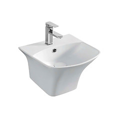 Chậu Lavabo GRVL 2811 Treo Tường liền chân tròn