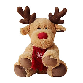 Christmas Plush Toy Doll Elk Plush Stuffed Toy for Decor Birthday Gift