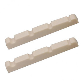 10X 2 Pieces Slotted Nut for 4 String Electric Bass Replacements Beige Color