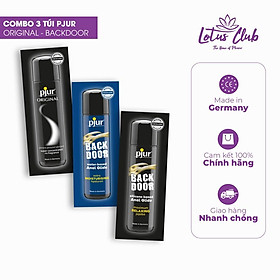 Combo 3 gel bôi trơn pjur ORIGINAL 1.5ml & pjur BACKDOOR Moisturing Anal Glide 1.5ml & pjur BACKDOOR Relaxing Anal Glide