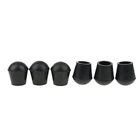 6pcs Rubber Tip For Triangle Cane Stool Walking Stick Crutches Chair 3/4 inch