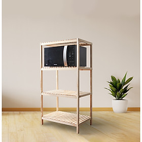 KỆ ĐỂ LÒ VI SÓNG 4 TẦNG HÀN QUỐC MÀU GỖ TỰ NHIÊN - OVEN RACK 4F NATURAL