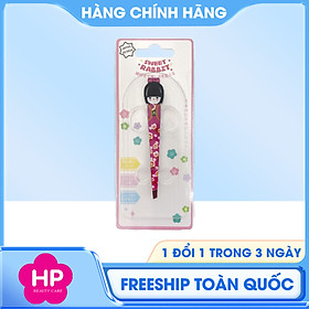 Nhíp Nhổ Lông Mày Thép Không Gỉ Sweet Rabbit Geisha Mujaki (Màu Tím - 1 Cái)