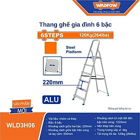 THANG GHẾ GIA ĐÌNH 6 BẬC WADFOW WLD3H06 - HÀNG CHÍNH HÃNG