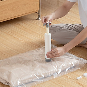 Combo 4 Túi Hút Chân Không Chăn Màn, Chiếu Gối Loại Dày KT 60 x 80 cm - Tặng Kèm Bơm Tay