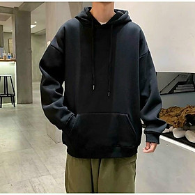 Áo Hoodie Nỉ Nam Nữ Trơn From Rộng Unisex Chất Nỉ Cotton Bao Dày Không Đổ Lông