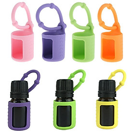4pcs Silicone 5ml Essential Oil Makeup Bottle Sleeve Carrying Storage Holder