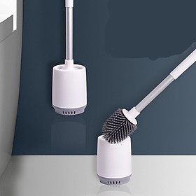 Mua  DÒNG CAO CẤP  Bộ chổi cọ rửa nhà vệ sinh silicon  chổi nhà tắm  cọ toilet siêu sạch  có chỗ để dung dịch cọ rửa  kiểu treo tường đa năng