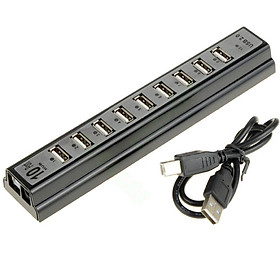Mua Hub USB 10 cổng chuẩn 2.0 hỗ trợ nguồn ngoài - Hàng Nhập Khẩu