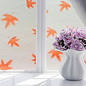 Mua 3m decal dán kính ngang 60cm- lá phong đỏ
