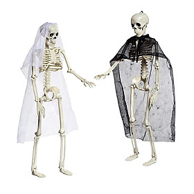 Human Skeleton Model Halloween Party Grave Garden Decoration Gift Children