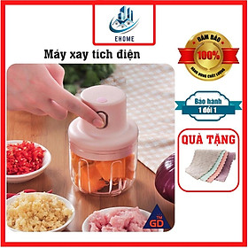 Máy xay tỏi ớt mini cầm tay đa năng sạc điện dung tích 250ml