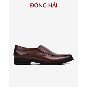 Giày tây nam Đông Hải da bò cao cấp thiết kế slip-on tiện lợi đế cao su 3cm - G01A5