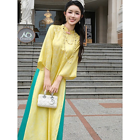 Áo dài Hoàng Lam NGADO , áo dài Tết , áo dài cách tân , áo dài truyền thống