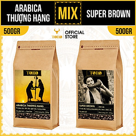 1KG Bộ Mix Cà Phê Bột Toro Arabica Thượng Hạng & Toro Super Brown Nguyên