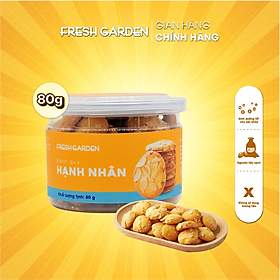 Bánh Quy Hạnh Nhân Ăn Vặt FRESH GARDEN Thơm Ngon Cung Cấp Dưỡng Chất Tốt Cho Sức Khỏe Hộp 80g