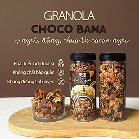 Ngũ cốc ăn sáng/ăn kiêng không đường tinh luyện vị cacao chuối 280g - granola choco bana happi oha