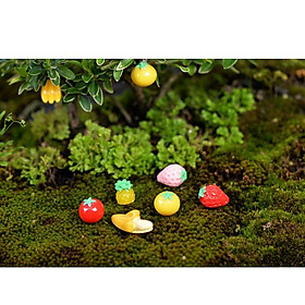 10 Pieces Micro Landscape Resin Fruit Ornament Garden DIY