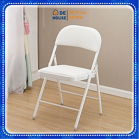 Mua Ghế gấp gọn văn phòng  ghế đệm tựa lưng đệm bọc da êm ái  khung thép sơn tĩnh điện - Hàng chính Hãng