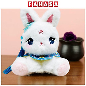 Móc Khóa Thú Bông White Rabbit - HGT-18 - Màu Xanh Dương