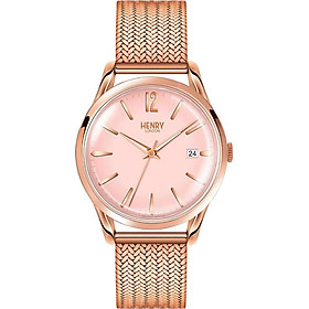 Đồng Hồ Dây Thép Không Gỉ Henry London HL39-M-0166 Shoreditch (38.5mm) + Dịch Vụ Khắc Tên