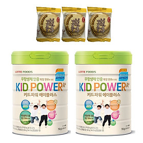 Combo 2 hộp Sữa bột KID POWER A+ Hàn Quốc 750G ( cho trẻ từ 1-10 tuổi) - Tăng cường sức đề kháng, phát triển chiều cao và trí não – Tặng 3 bánh quy Nhật Bản hiệu Aee