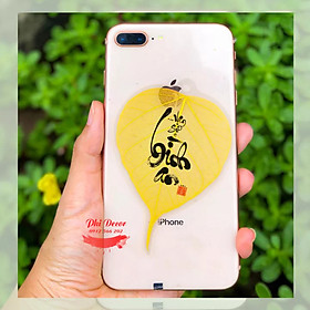 Mua (Loại 1) Lá Bồ Đề Tài Lộc - Chữ BÌNH AN