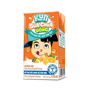 KUN_Sữa Chua Uống Hương Cam Thùng 48 Hộp x110ml