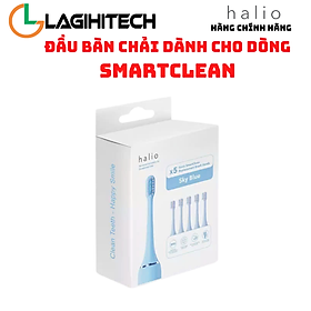 Combo Đầu Bàn Chải Điện Halio Sonic SmartClean Electric Toothbrush White - Hàng Chính Hãng