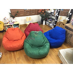 Mua Ghế lười size 60x90cm  trẻ em   dáng lê  đơn màu vải kaki/da lộn